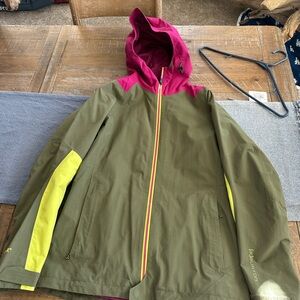 Burton olive green and Fuchsia Gore-Tex Jacket